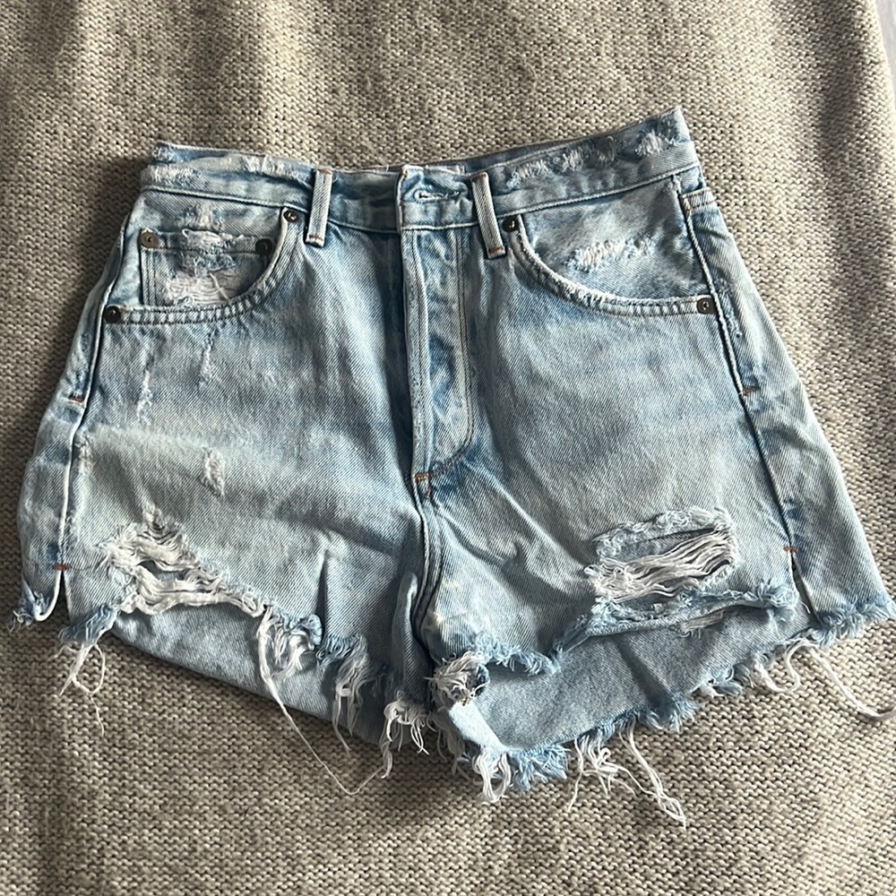 Agolde Jaden High Rise Shorts - Picture 2 of 5